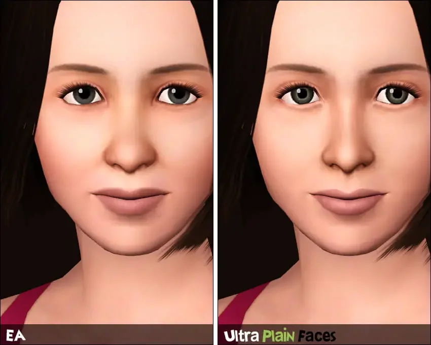 Ultra Plain Faces 1 1 Top 25 Rare Sims 3 Mods of All Time