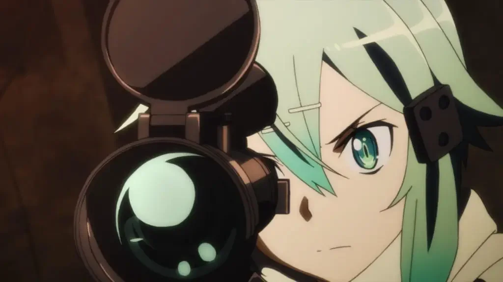Shino Asada from Sword Art Online II 15 Greatest Anime Snipers of All Time