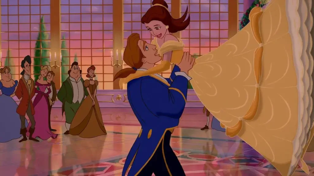 dance between Prince Adam Belle end movie reused animation from Sleeping Beauty 15 Disney Men to Swoon Over!