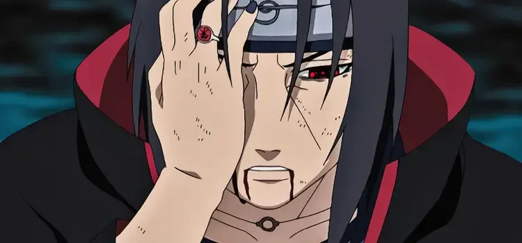 00 featured naruto shippuden itachi covering his bleeding eyes screenshot al 35 Strongest Naruto Characters in the Series