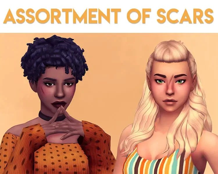 18 assortment of scars sims 4 cc 1 21 Sims 4 Injury CC: Scars, Bruises & Bandages
