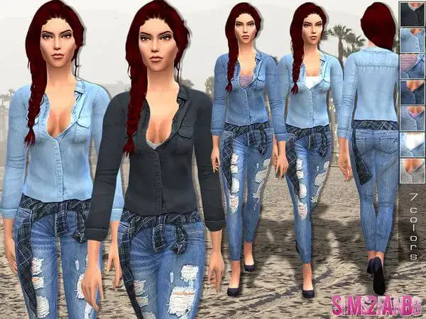 Denim Outfit 1 28 Best Sims 4 Clothing & Beauty Mods