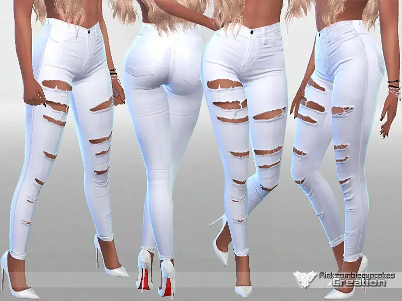 White Ripped Jeans for Summer 1 28 Best Sims 4 Clothing & Beauty Mods