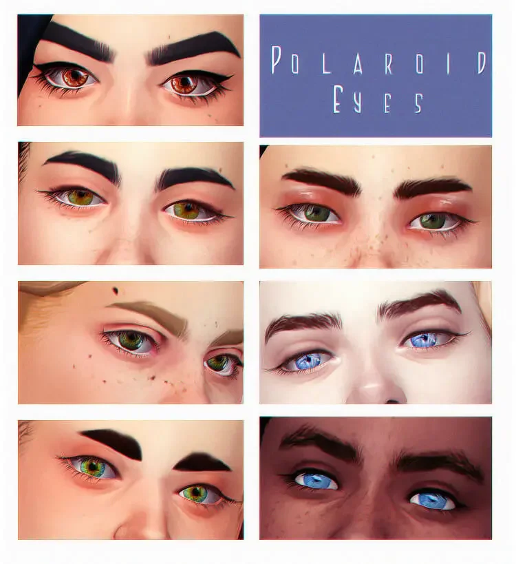 polaroid eyes ts4 35 Best Sims 4 Eye Mods & CC Packs