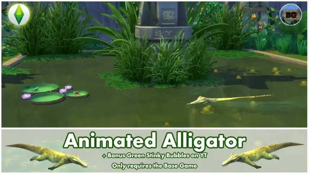 Animated Alligator 1 28 Best Sims 4 Pet Mods of All Time