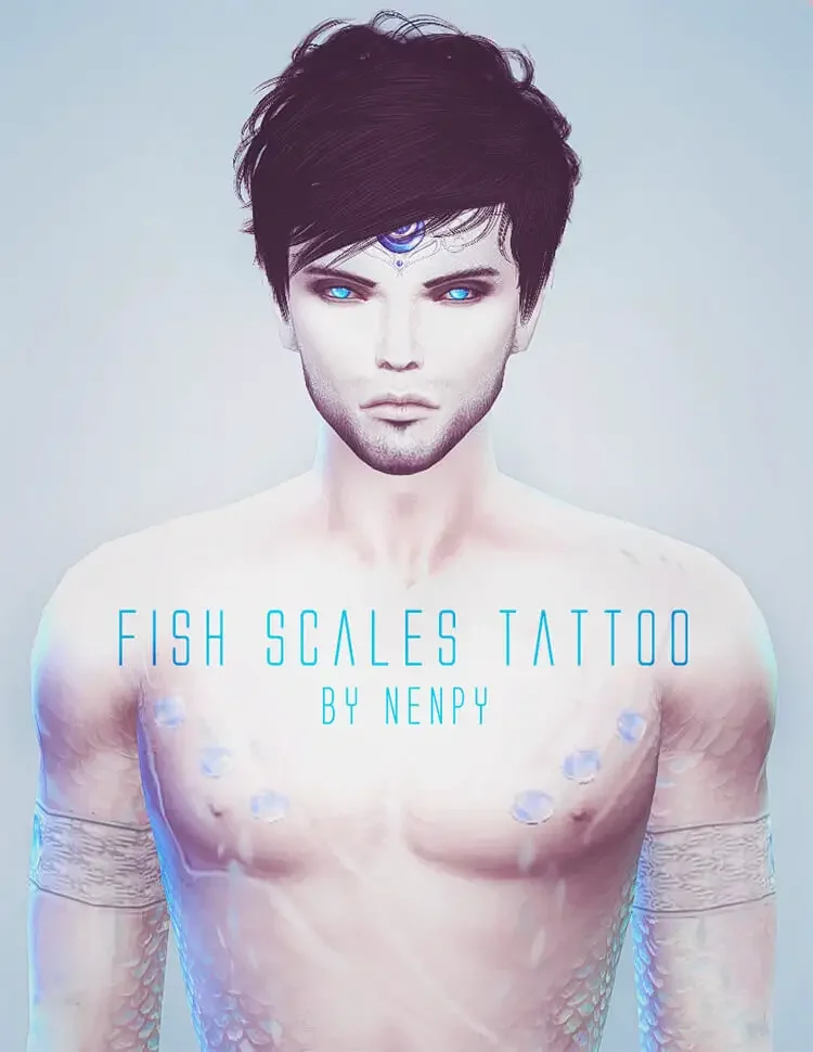 01 sims4 cc mermaid fish scales 1 35 Best Sims 4 Mermaid CC & Mods