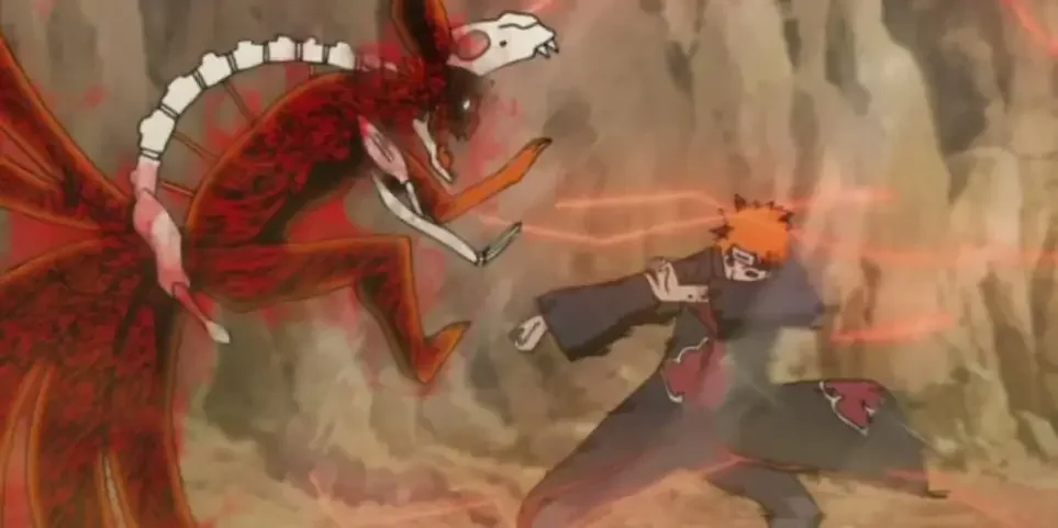 7 Nine Tail VS Pain jpeg 1 In which Episode Does Naruto Fight Pain?