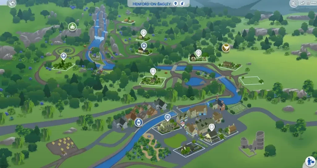 Henford On Bagley Cottage Living 1 21 Best Sims 4 Towns & Worlds