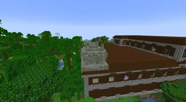 Jungle Temple on Top of Woodland Mansion 22 Best Minecraft Mansion Seeds