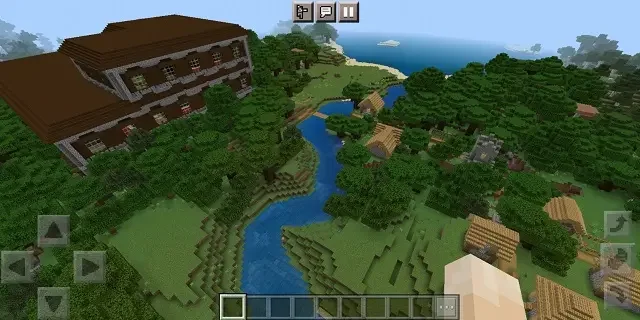 Large Villages Next to Mansion at Spawn 1 22 Best Minecraft Mansion Seeds