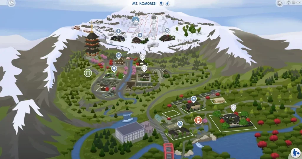 Mt. Komorebi Snowy Escape 1 21 Best Sims 4 Towns & Worlds