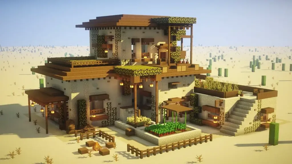 Tall Desert Mansion 1 22 Best Minecraft Mansion Seeds