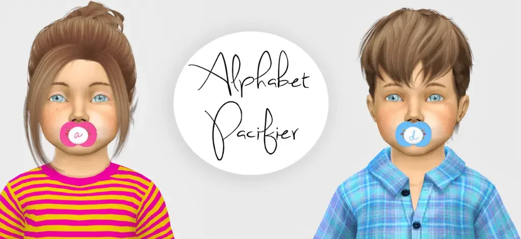 alphabet pacifier sims mod 1 35 Best Sims 4 Toddler Mods & CC Packs