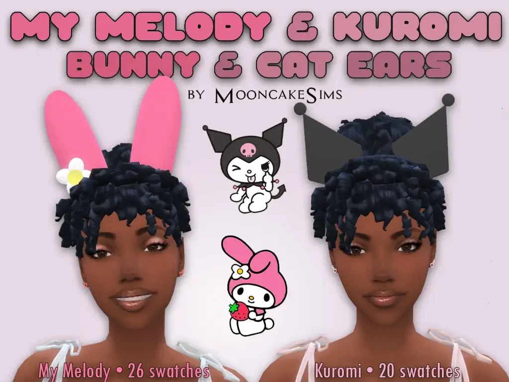 anime inspired bunny ears 12 Sims 4 CC: Cat Ears Accessories