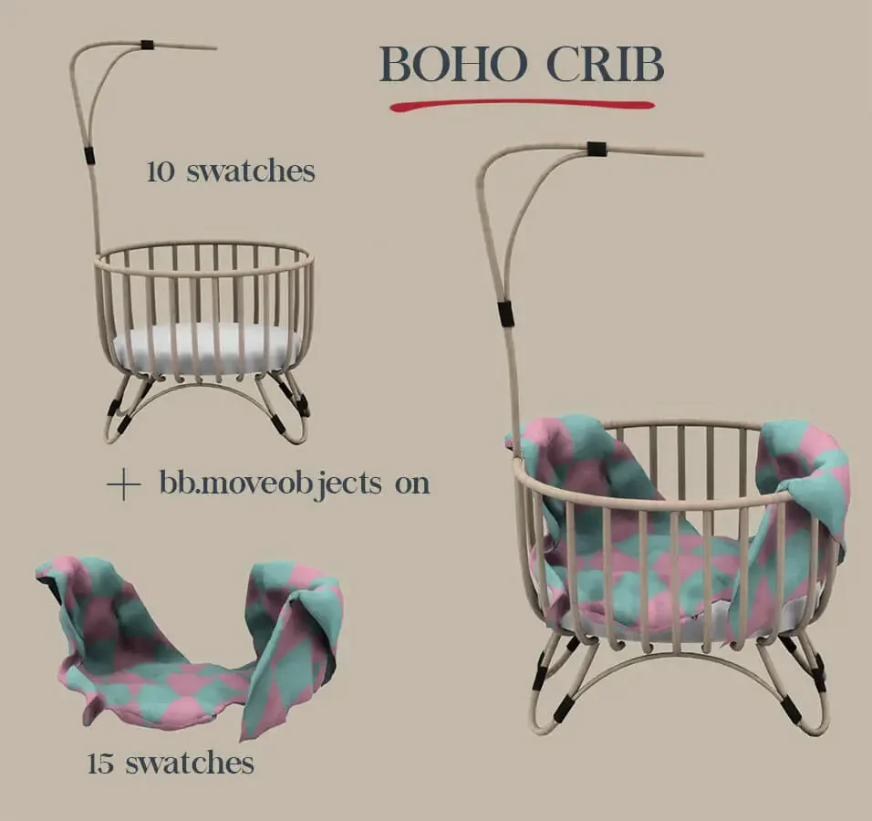 boho crib sims mod 20 Best Baby Crib CC & Mods For Sims 4