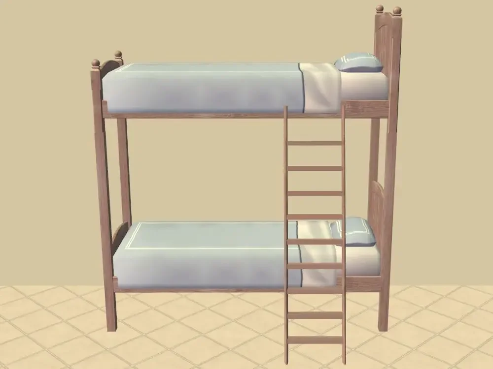 bunk bed frame 1 sims mod 23 Sims 4 Bunk Bed CC & Mods