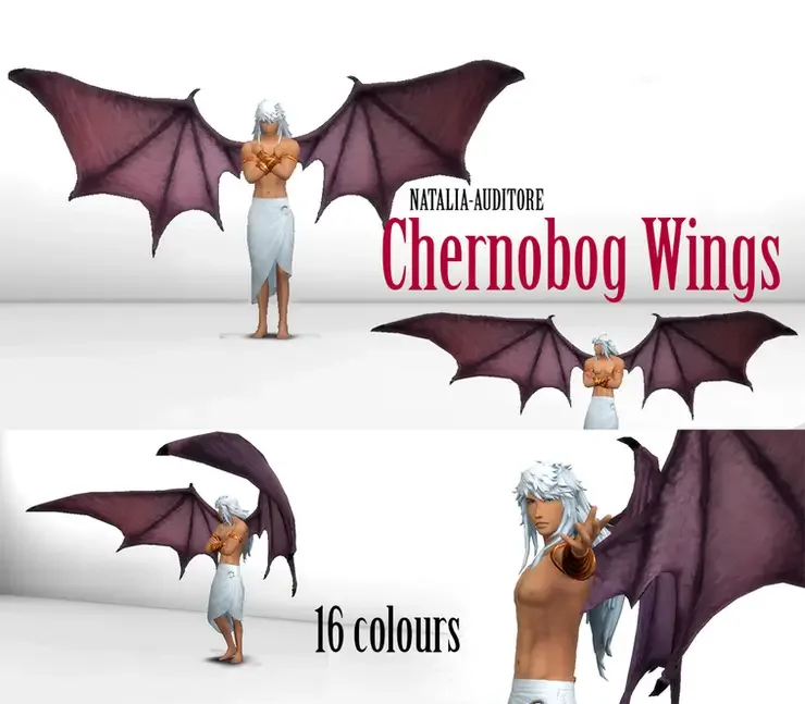 chernobog wings sims mod 20 Sims 4: Custom Wings CC & Mods