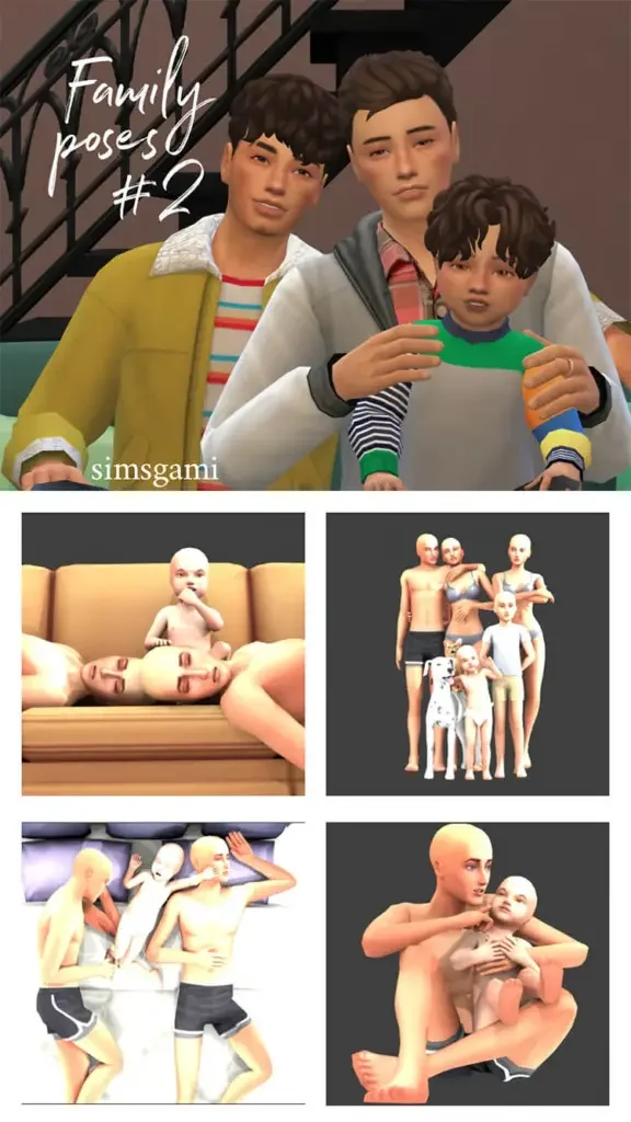 family poses ts4 35 Best Sims 4 Family Pose Packs