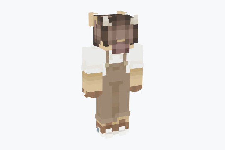 fluffy brown minotaur 18 Best Cottagecore Minecraft Skins
