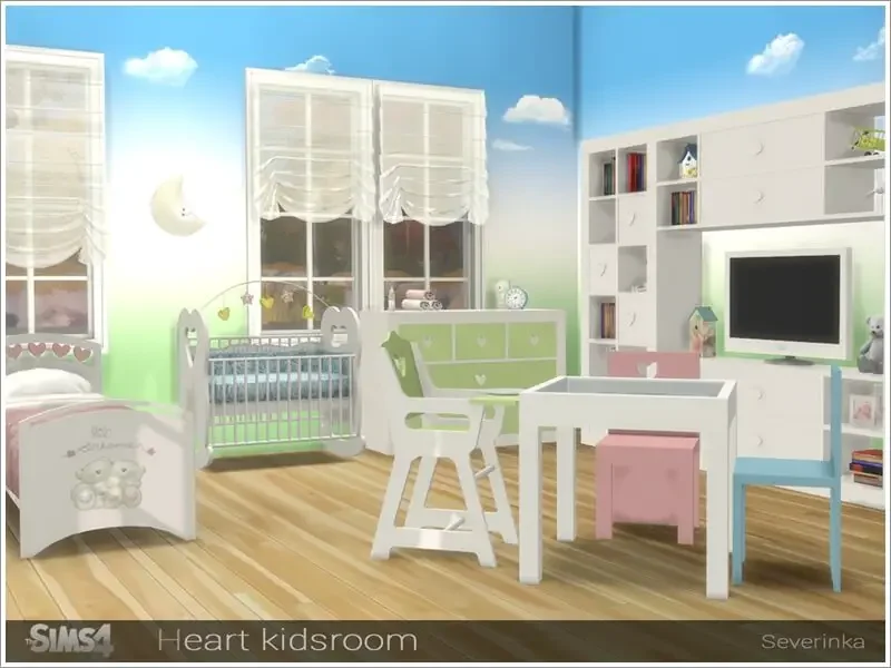 hearts kids room sims mod 20 Best Baby Crib CC & Mods For Sims 4