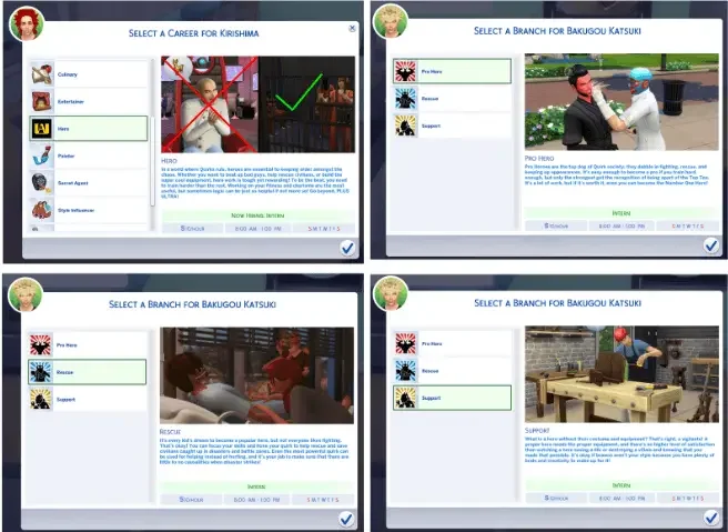 hero career paths sims mod 38 Sims 4 My Hero Academia Mods & CC Packs