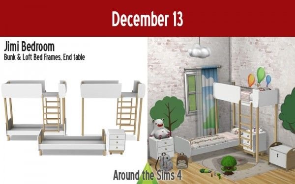 jimi bedroom 23 Sims 4 Bunk Bed CC & Mods