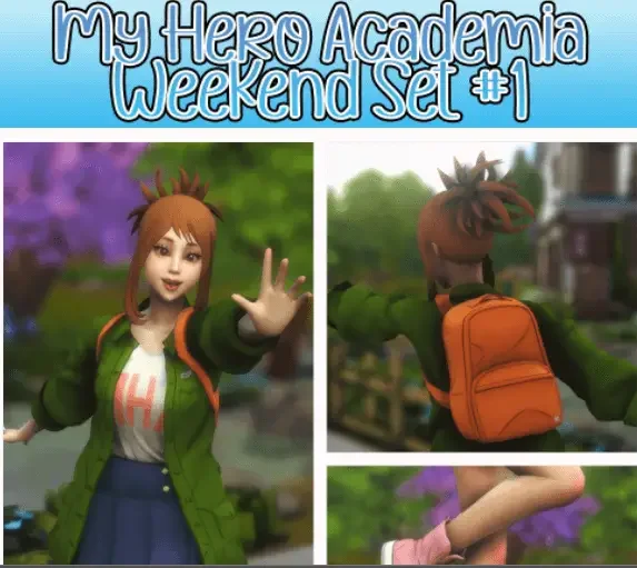 mha weekend set 1 sims mod 38 Sims 4 My Hero Academia Mods & CC Packs