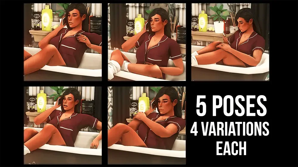 rue bath poses 20 Sims 4 Poses Mods & CC Packs