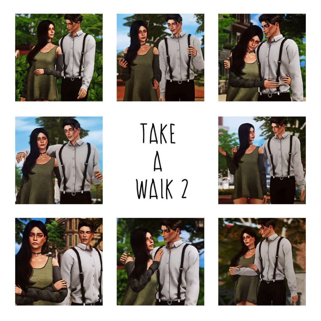 take a walk 2 andromeda sims 25 Best Sims 4 Couple Pose Packs