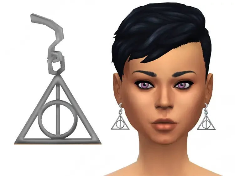 02 deathly hallows earrings sims4 cc 17 Best Sims 4 Harry Potter Mods & CC Packs