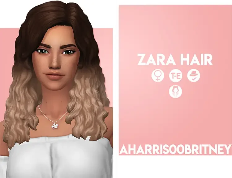 04 zara hair sims 4 screenshot 27 Best Sims 4 Curly Hair CC