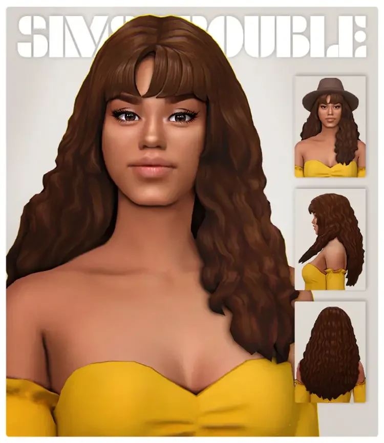 06 crawling queen hair sims 4 screenshot 27 Best Sims 4 Curly Hair CC