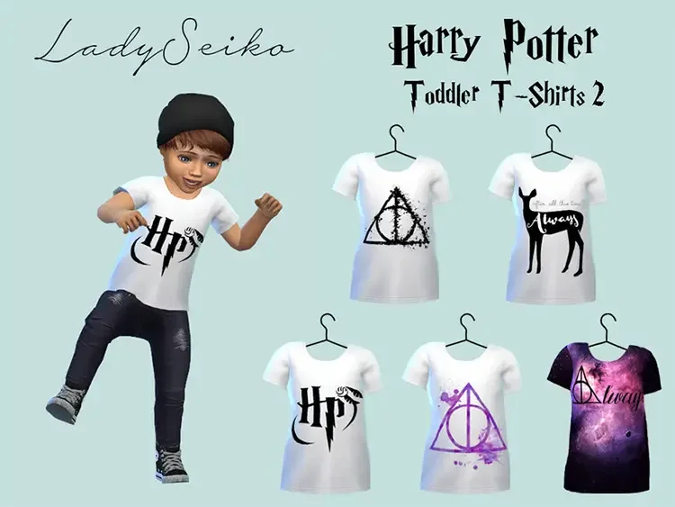07 harry potter toddler tshirts cc 17 Best Sims 4 Harry Potter Mods & CC Packs