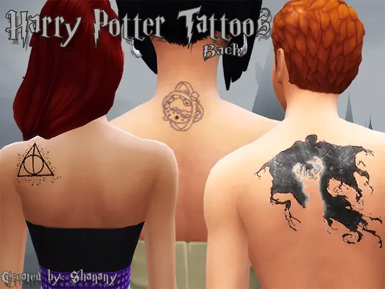 08 harry potter tattoos in sims4 17 Best Sims 4 Harry Potter Mods & CC Packs