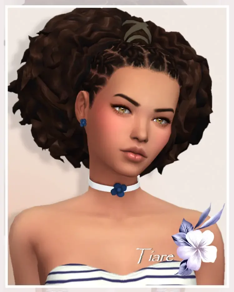 11 tiare hair sims 4 screenshot 27 Best Sims 4 Curly Hair CC