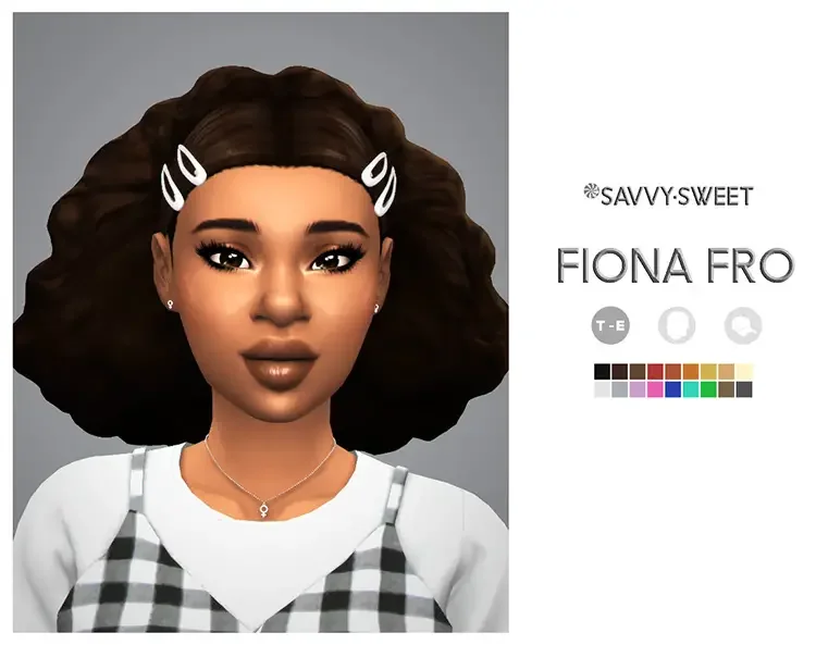 12 fiona fro hair sims 4 screenshot 27 Best Sims 4 Curly Hair CC