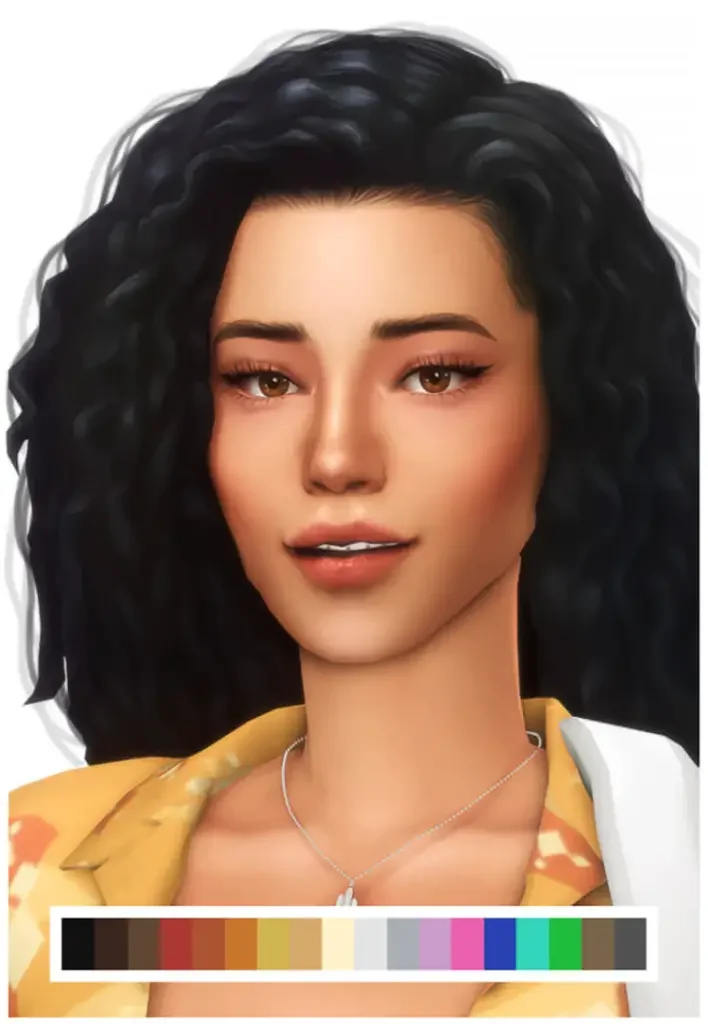 19 gabby hair siims 4 screenshot 1 27 Best Sims 4 Curly Hair CC