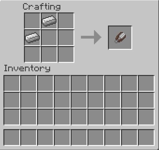 Add the iron ingots How to Make Shears in Minecraft?