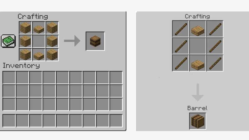 How to Craft a Barrel 1 Minecraft Guide: Barrel