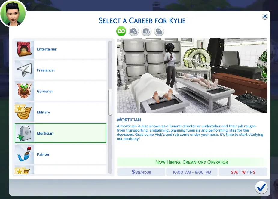 MTS MarieLynette 1868876 MorticianIcon 40 Best Sims 4 Career Mods