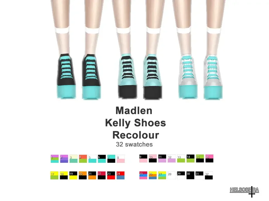 Madlen Cool And Fresh Kelly Shoes 27 Sims 4 Shoes Mods & CC