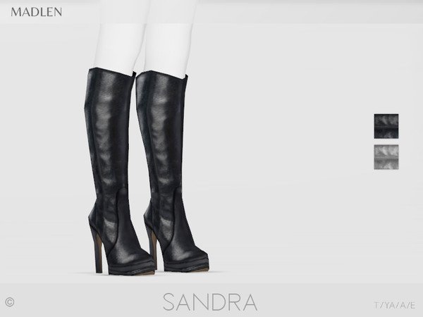 Madlen Knee High Paris Boots Recolors 27 Sims 4 Shoes Mods & CC
