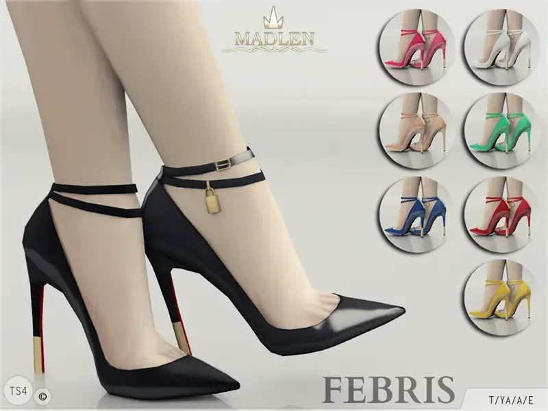 Madlen Sleek Febris Shoes 27 Sims 4 Shoes Mods & CC