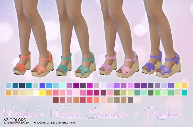 Madlen Sweet Novara Sandals In 67 Recolors 27 Sims 4 Shoes Mods & CC