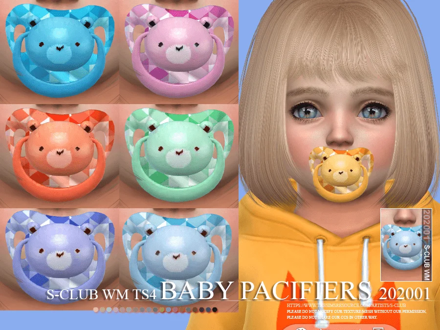 S Club Ts4 WM Baby Pacifiers 202001 20 Best Sims 4 Baby Mods & CC