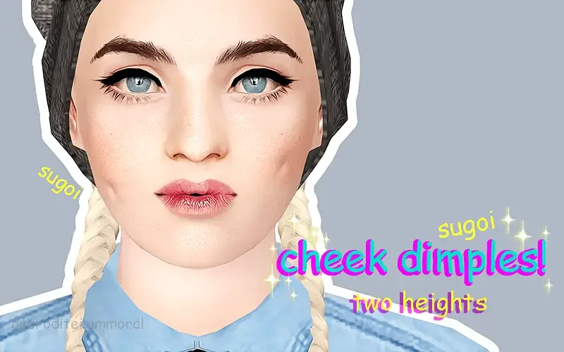 cheek dimples sims mod 17 Sims 4 Dimples CC & Mods
