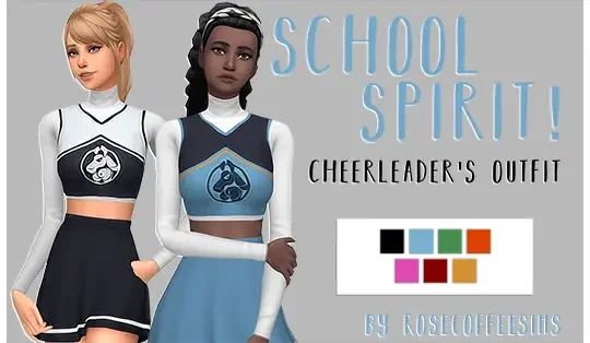 cheerleader outfit school spirit 19 Sims 4 School Uniform CC + Mods