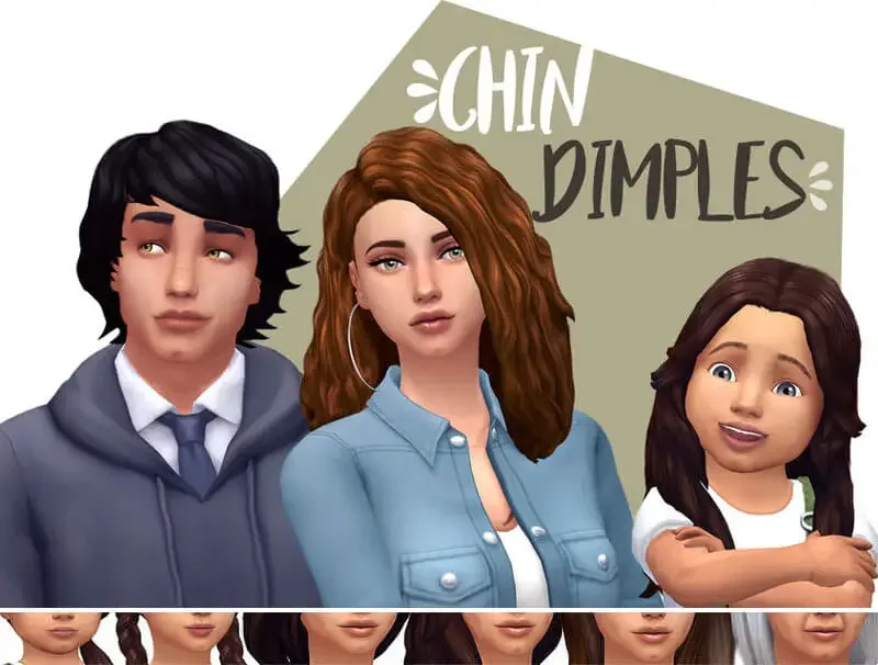 chin dimples sims mod 17 Sims 4 Dimples CC & Mods