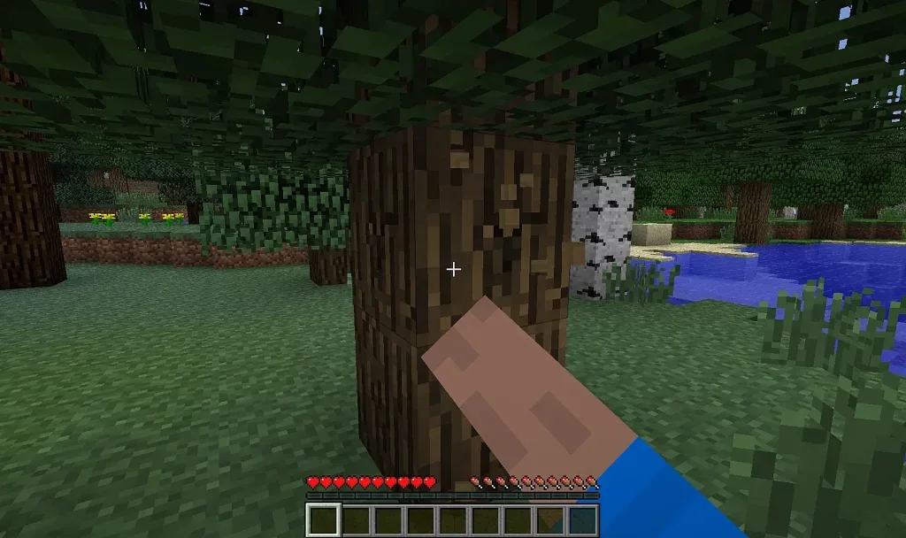 chopping a tree minecraft How to Make a Crafting Table in Minecraft?
