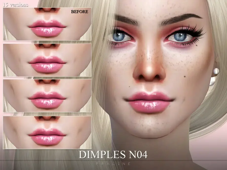 dimples mod praline sims 4 17 Sims 4 Dimples CC & Mods
